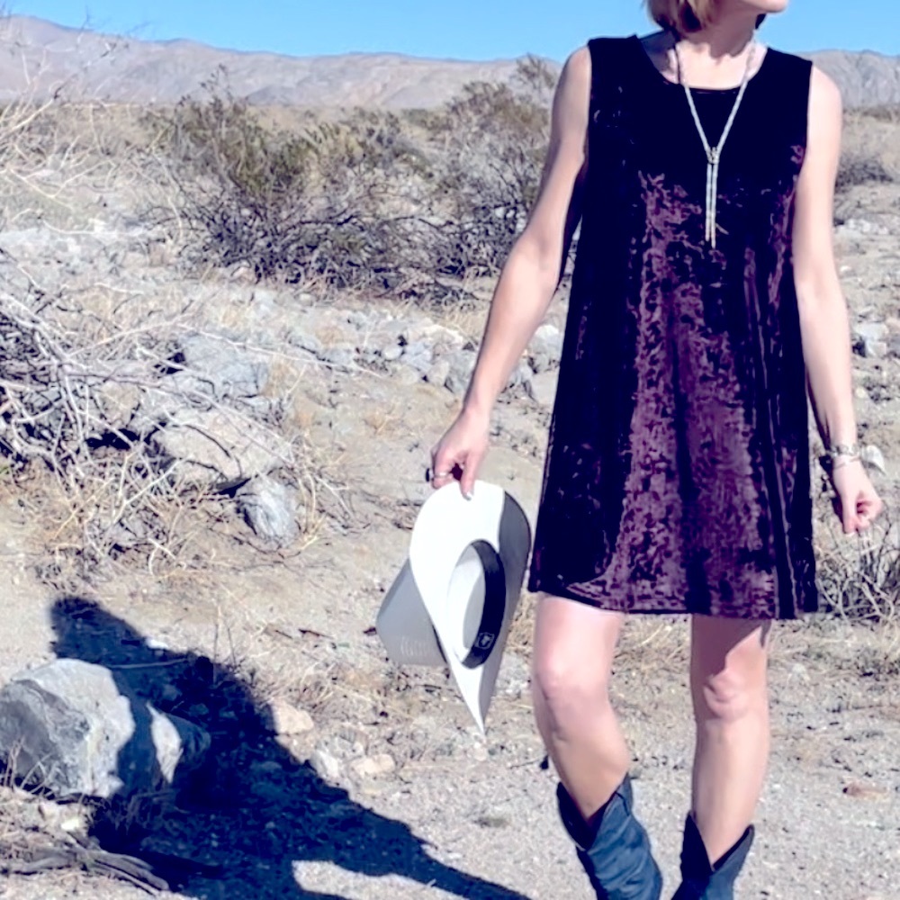 BB Dakota boho purple faux-velvet sleeveless mini tent dress, women’s size small